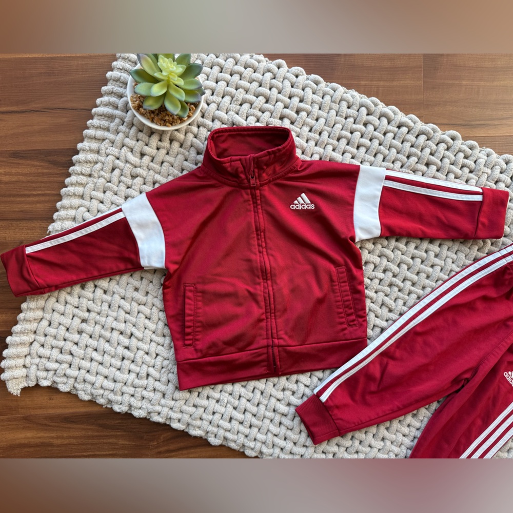 Adidas Tricot Matching Burgundy Set Kids Tracksuit 9 Months